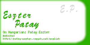 eszter patay business card